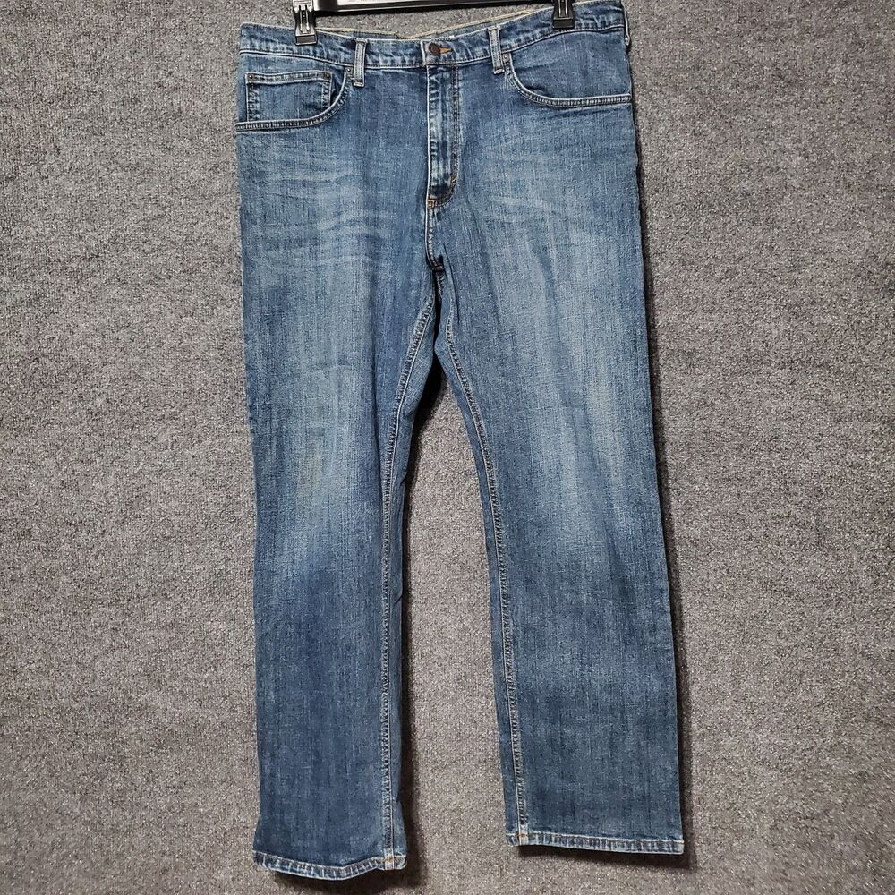 Wrangler Jeans Mens 38 Blue Denim Straight Grunge Rodeo Westernwear Barncore